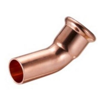 Picture of 66.7mm Copper M Profile Pressfit 45° Male/Female Elbow. EPDM seal. WRAS