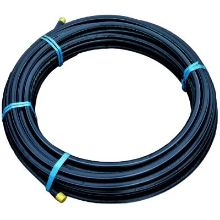 Picture of 63mm x 50 metres HDPE Black Pipe SDR13.6 with Green Stripe NON POTABLE 12.5 bar