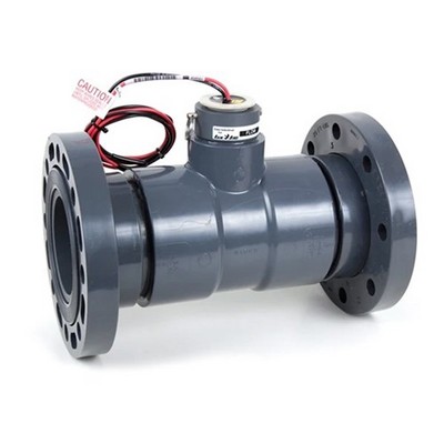 Picture of Rain Bird FS Series Flow Sensor with DN100 Flanged PVC Tee.  9.1 - 113.6m³/hr