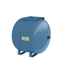 Picture of Reflex HW 60 litre horizontal Pressure Vessel with 1" SS flange. 10 Bar