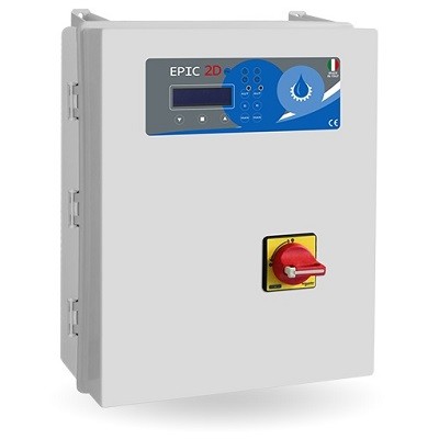 Picture of EPIC 2 230/1/50Hz dual pump control panel. 0.37-2.2kw. 2-16 amps