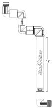 Picture of Rain Bird Swing Joint 1½" BSP x 1½" ACME x 12" length triple top elbow