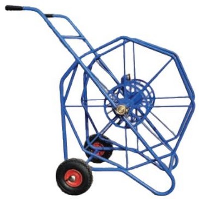 Picture of Hose trolley, very heavy duty. Coated steel with pneumatic tyres. 80x1" or 120x¾