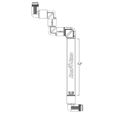 Picture of Rain Bird Swing Joint 1½" ACME/ACME 12" length, triple top elbow (5 elbows)