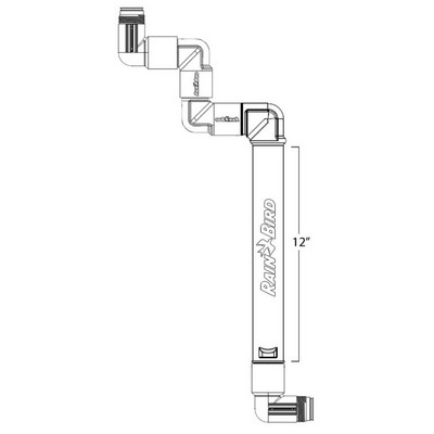 Picture of Rain Bird Swing Joint 1" ACME/ACME 12" length, triple top elbow (5 elbows)