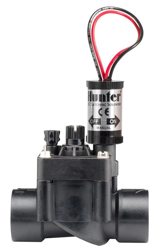 Picture of Hunter PGV-101G-DC 1" BSP female 9VDC latching solenoid valve with Flow Control