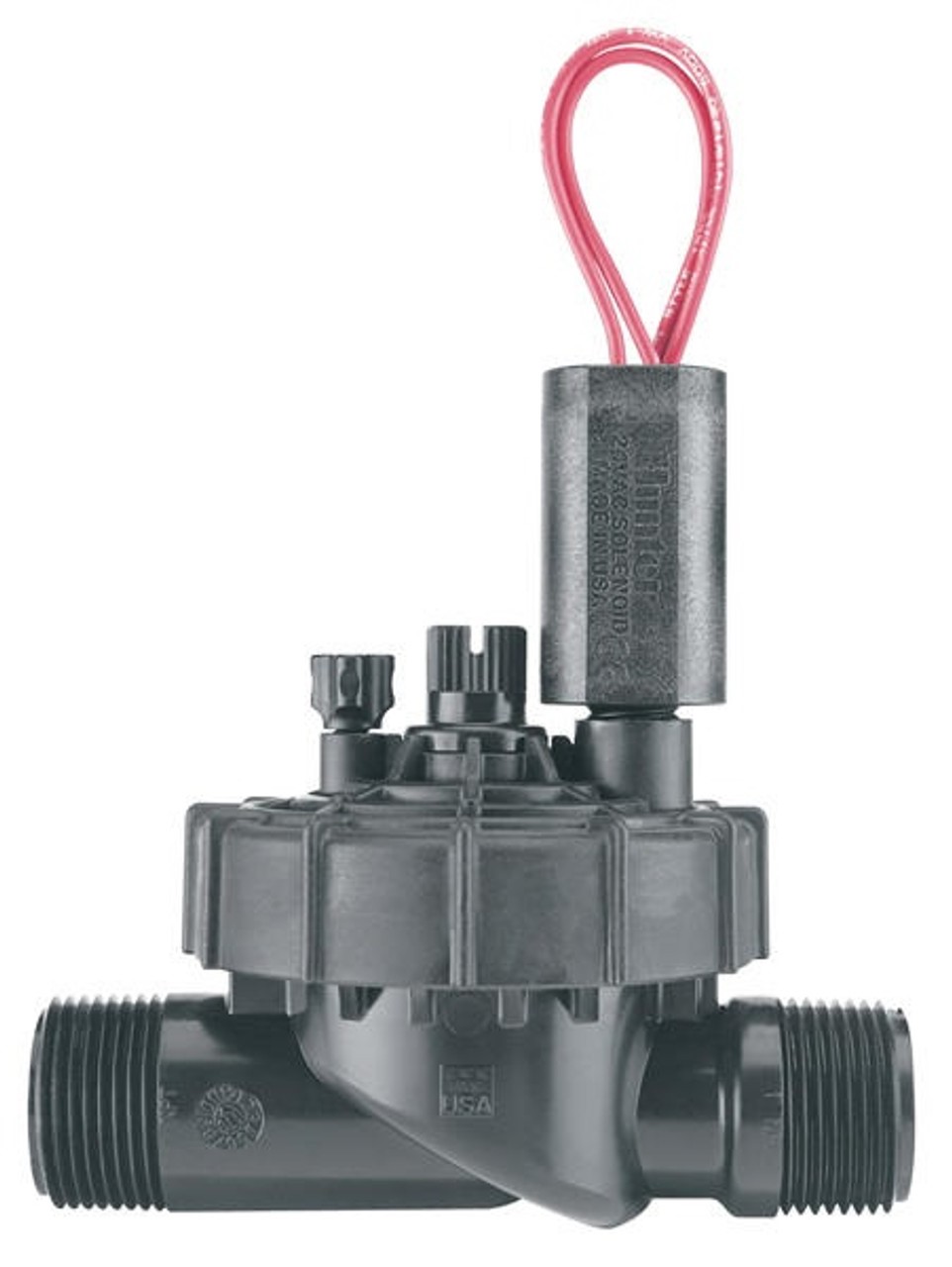Picture of Hunter PGV-100JT-MM 1" BSP male 24VAC Jar Top solenoid valve with Flow Control