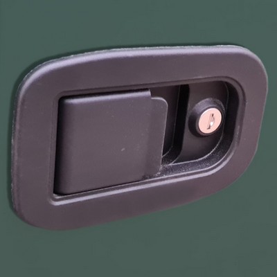 Picture of Green GRP Kiosk c/w single door/backboard/lock. 940x670x340mm (HxWxD)