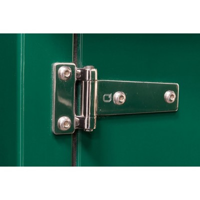 Picture of Green GRP Kiosk c/w double door/backboard/lock. 1585x2020x800mm (HxWxD)