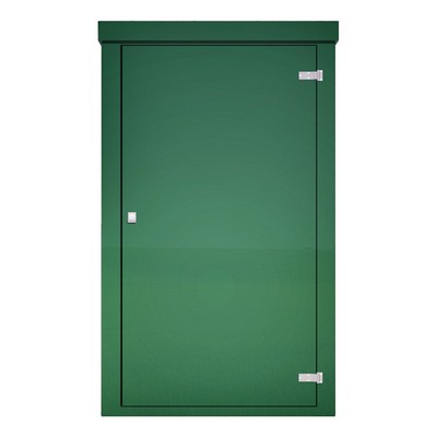 Picture of Green GRP Kiosk c/w walk-in double door/backboard/lock. 2000x1200x500mm (HxWxD)