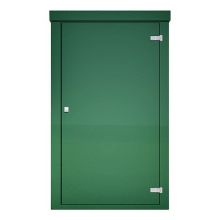 Picture of Green GRP Kiosk c/w walk-in double door/backboard/lock. 2000x1200x500mm (HxWxD)