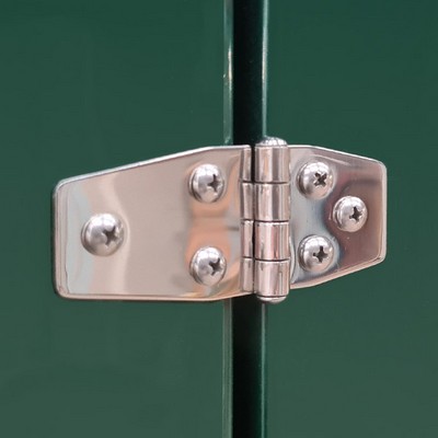 Picture of Green GRP Kiosk c/w walk-in double door/backboard/lock. 2080x2000x500mm (HxWxD)
